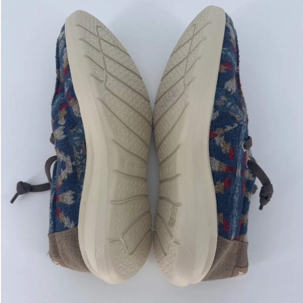 Ariat Hilo Mens Shoes 7.5D Blue Southwestern Serape Slip On Loafers 10046904